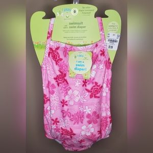 Baby Girl Swimsuit w/ Built in Swim Diaper